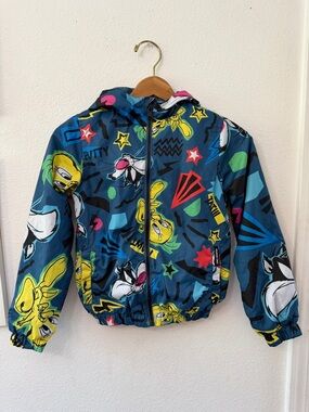 Looney Tunes Kids' size 5 Zip Rain Jacket